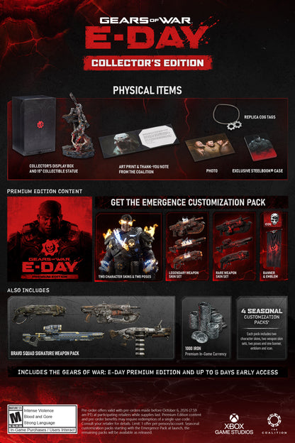 Gears of War E-Day Collector's Edition – XBOX Game Studios Shop